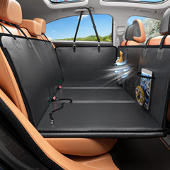 HOB4U extensor de asiento trasero para perros con cuero PU, mayor soporte y espacio.