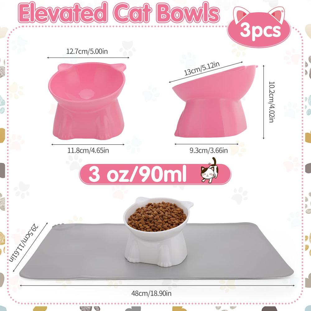Hoemwarm tazones elevados rosa, estilo y confort para la comida.