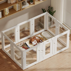 Cercado HOENCRAFT: paneles transparentes para un espacio claro y seguro para tu mascota.