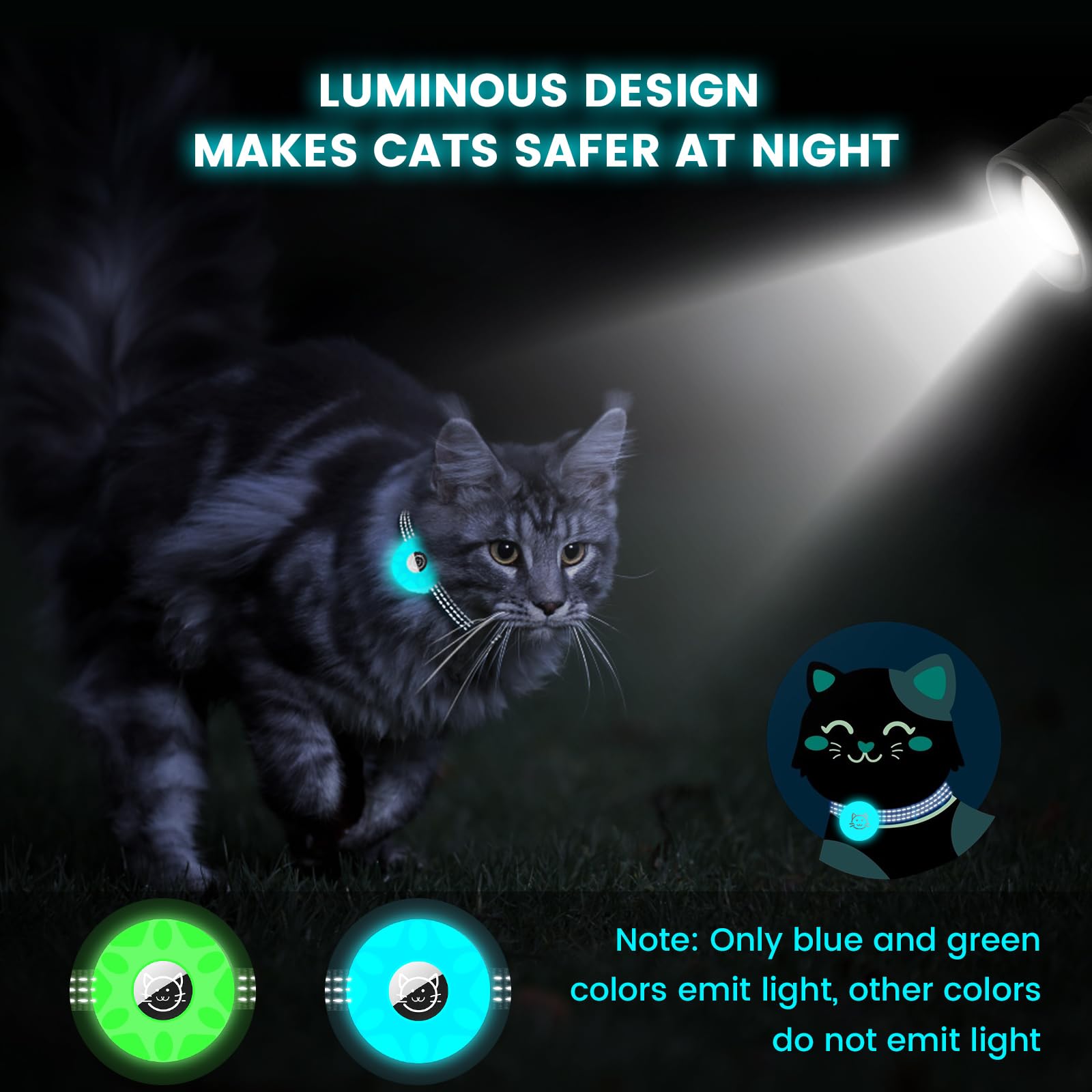 Hoeraonr collar gato diseño liberación rápida ofrece seguridad