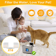 HOETEK esponjas filtrantes para fuente de gatos, mantenimiento simple y filtración eficiente