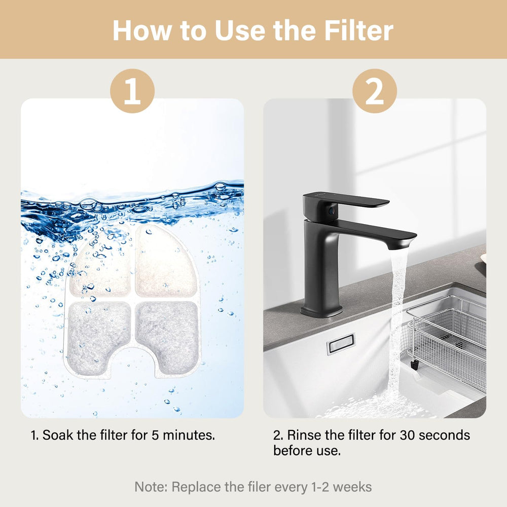 HOETEK filtración de 4 capas con carbón activado y resina para agua más limpia