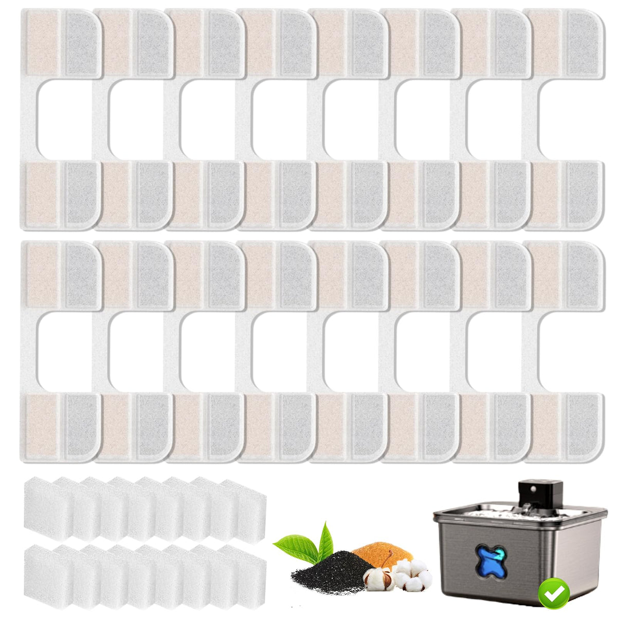 HOETEK filtros de repuesto para fuente de gato 108oz, agua más clara para tu mascota