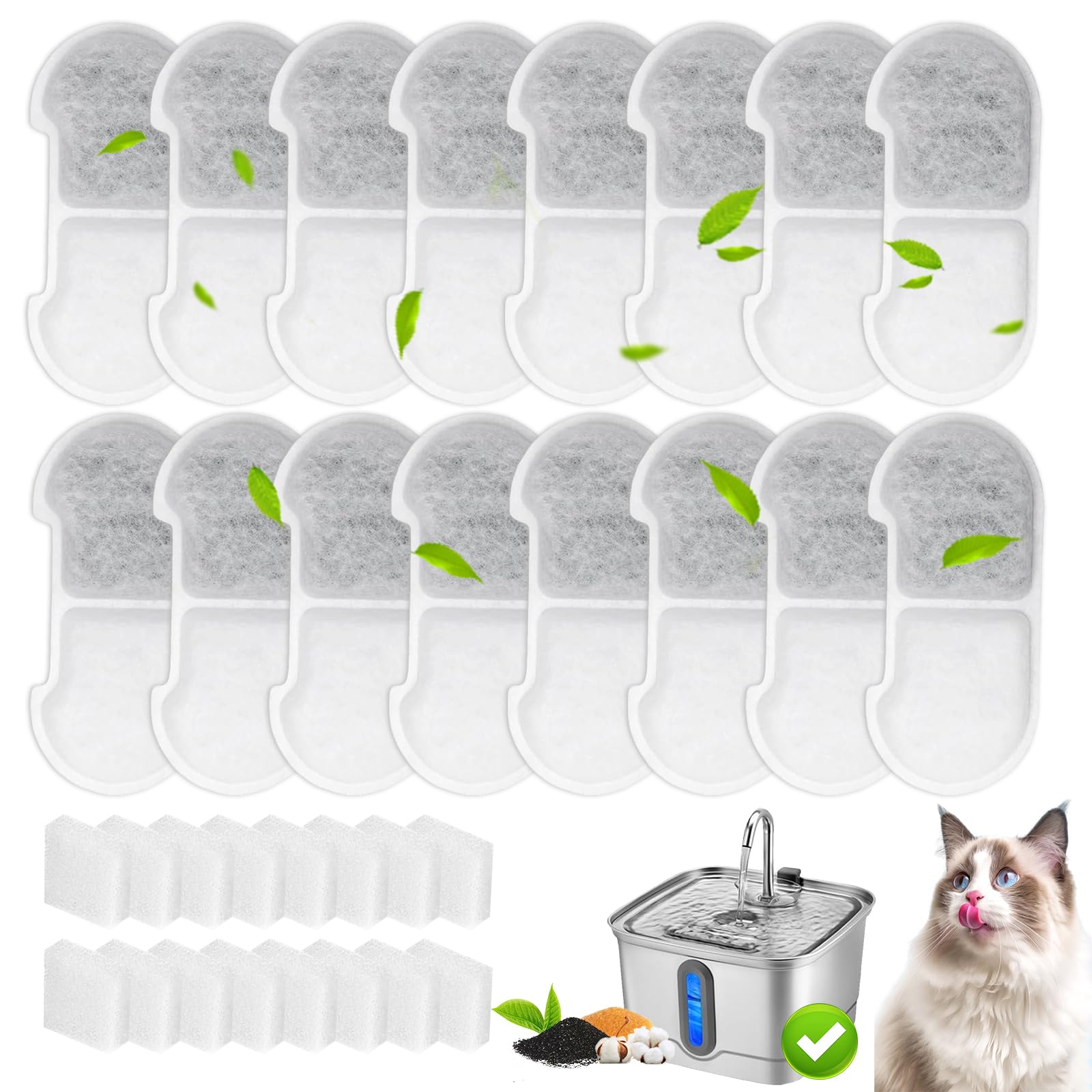 HOETEK filtros de repuesto SEIRMEP 101oz, agua fresca y segura para tu gato.