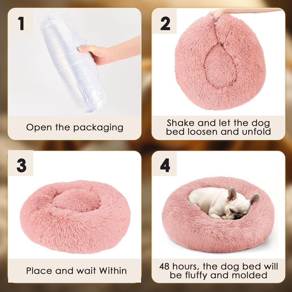 Hoewina Cama Donut, ideal para espacios interiores de gatos y perros pequeños.