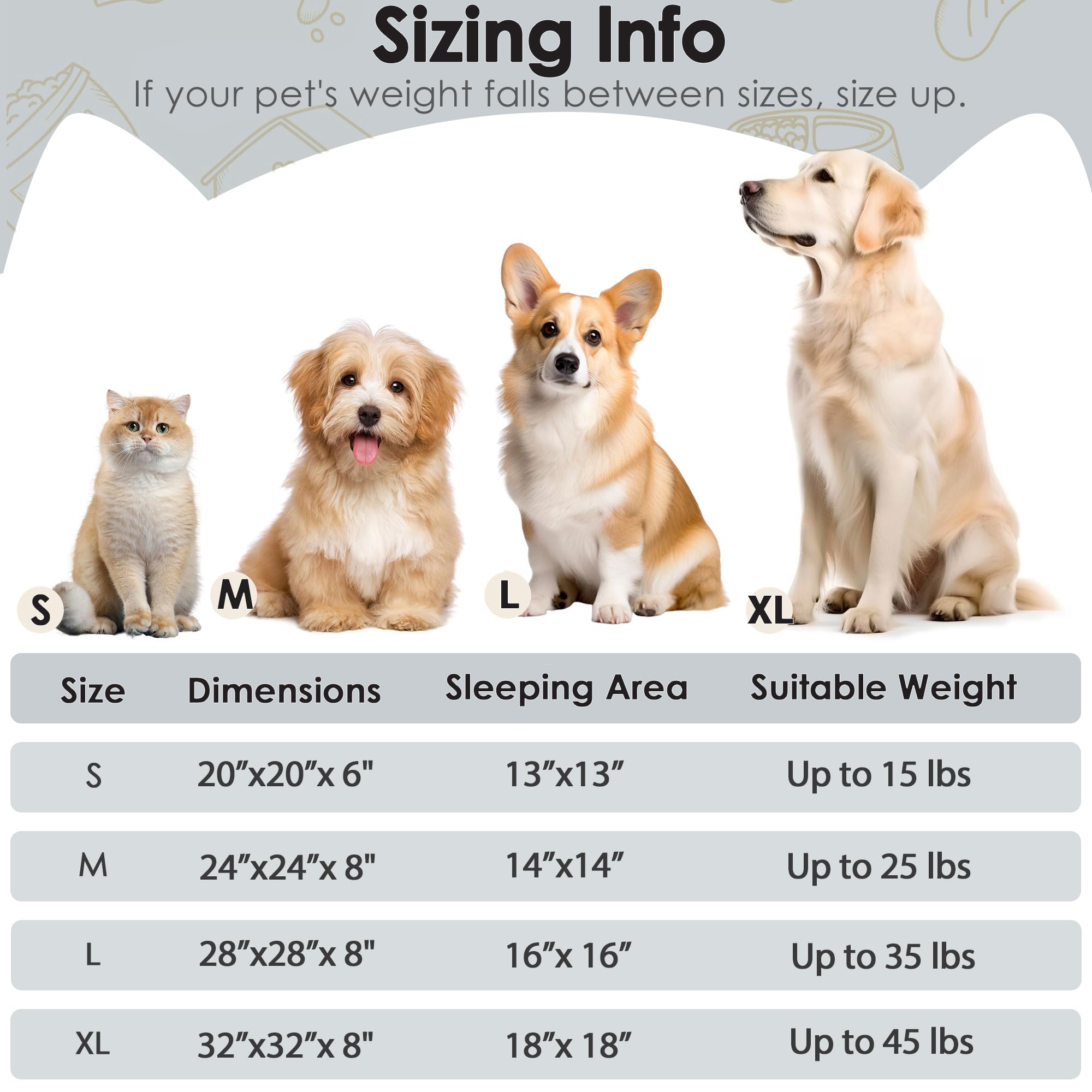 Hoewina cama donut 20x20x8 ideal para perros y gatos pequeños en casa.