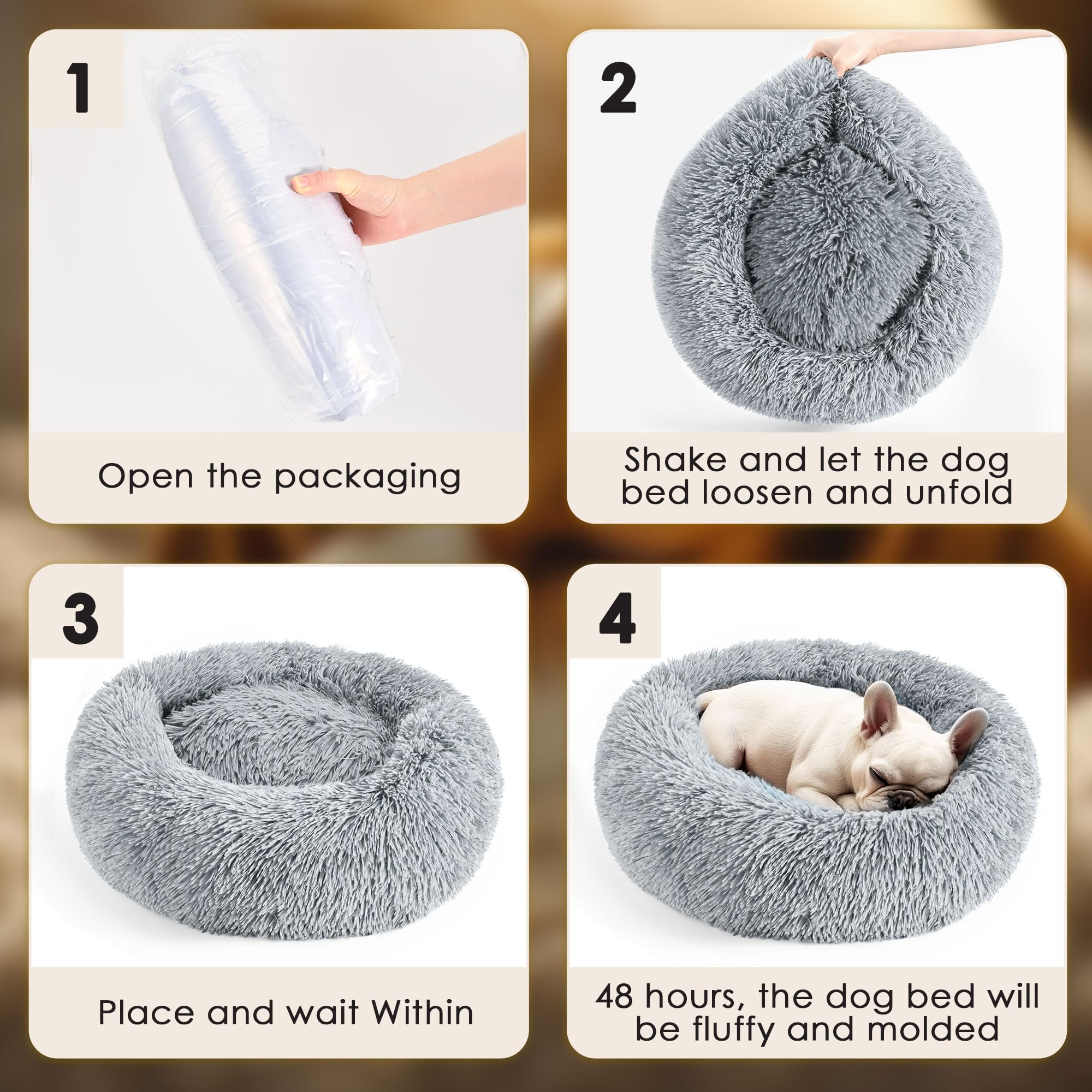 Hoewina cama donut lavable a mano o a máquina para fácil cuidado.