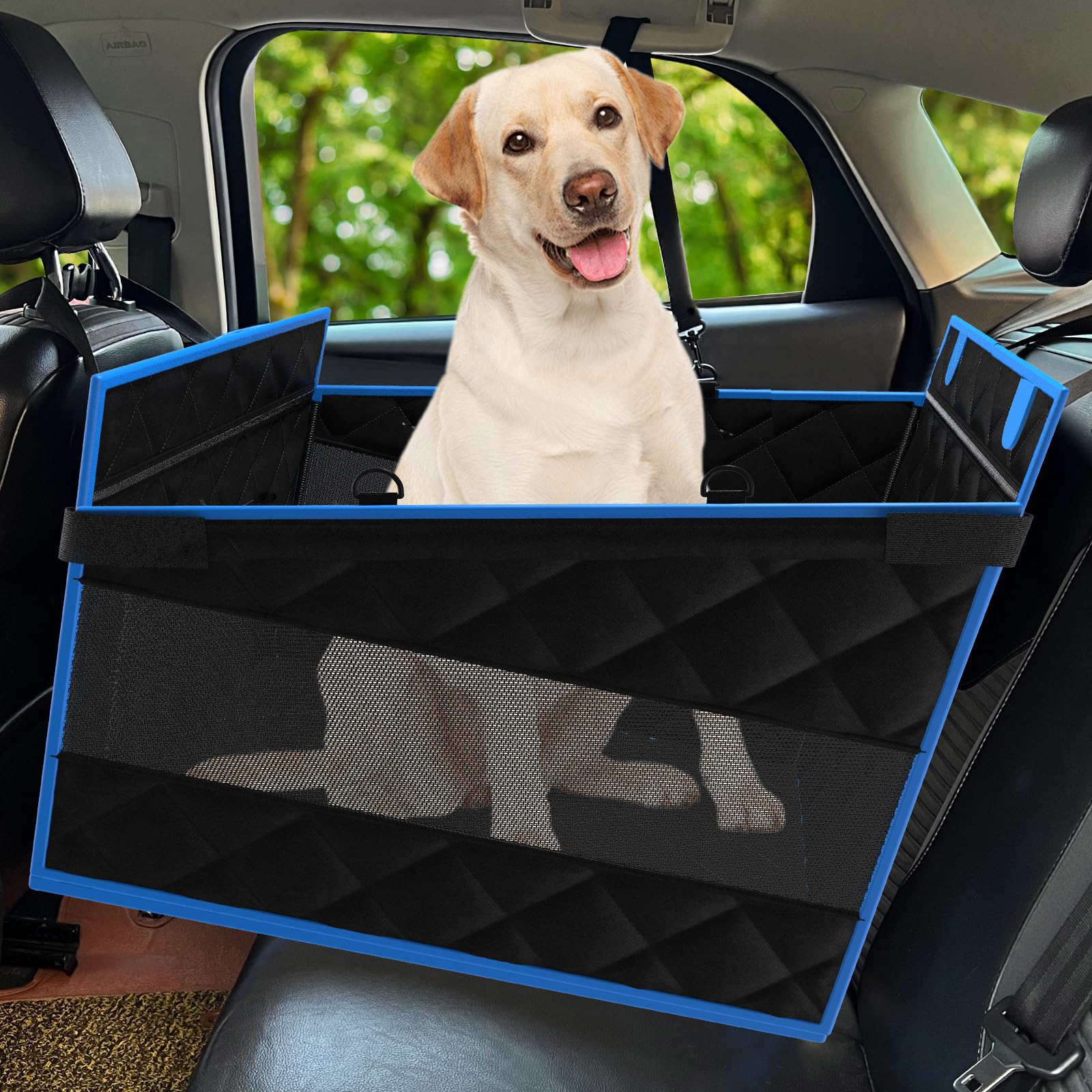 HOH-Tech extensor de asiento trasero para perros, protege tapicería y ofrece comodidad.