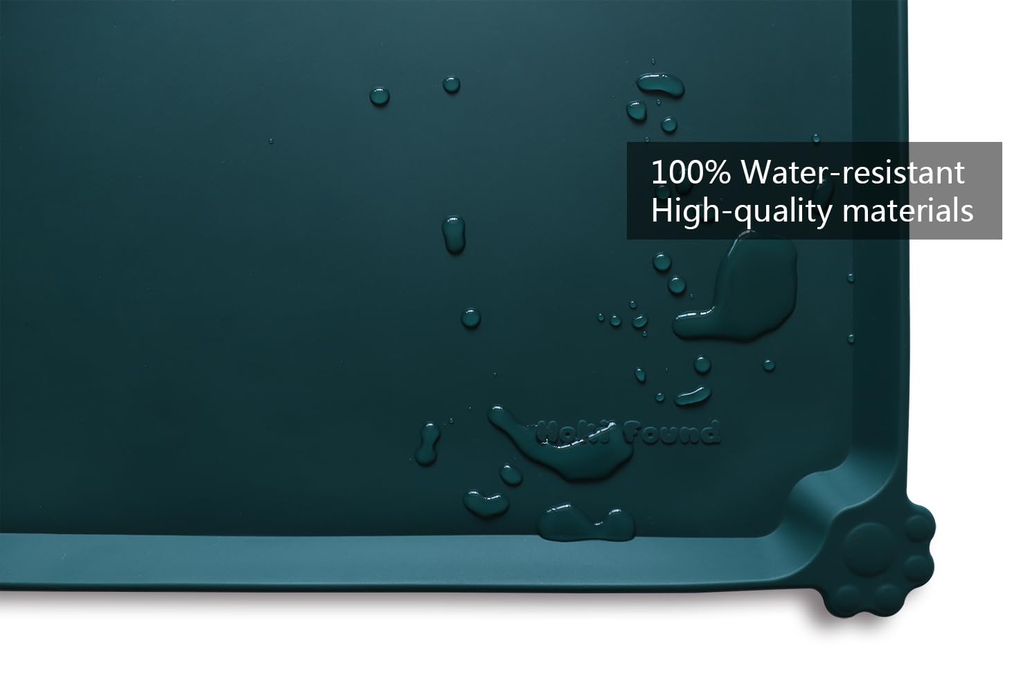 Superficie de silicona Hoki Found con borde elevado para contener derrames.