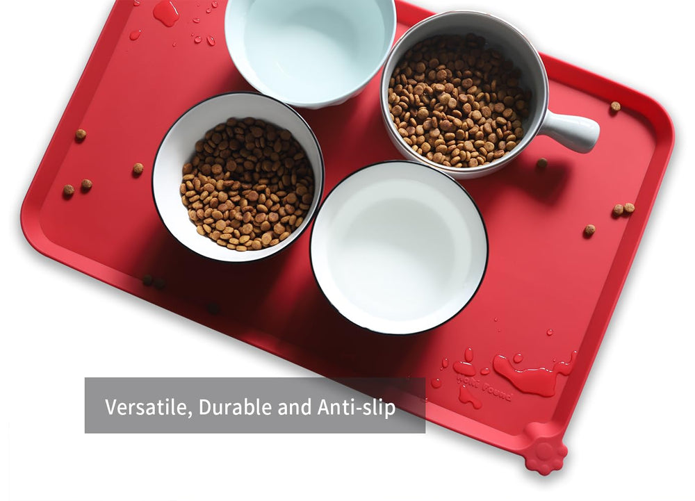 Material impermeable y fácil de limpiar Hoki Found para comer mascotas.