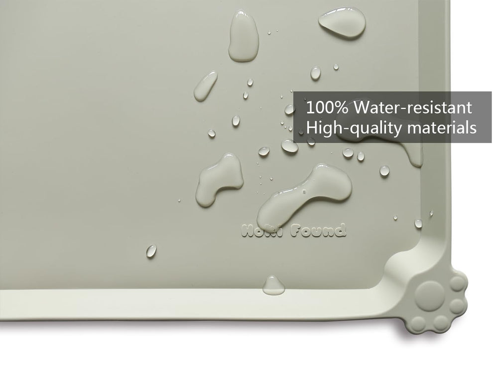 Borde elevado Hoki Found crema-verde, ayuda a contener derrames.
