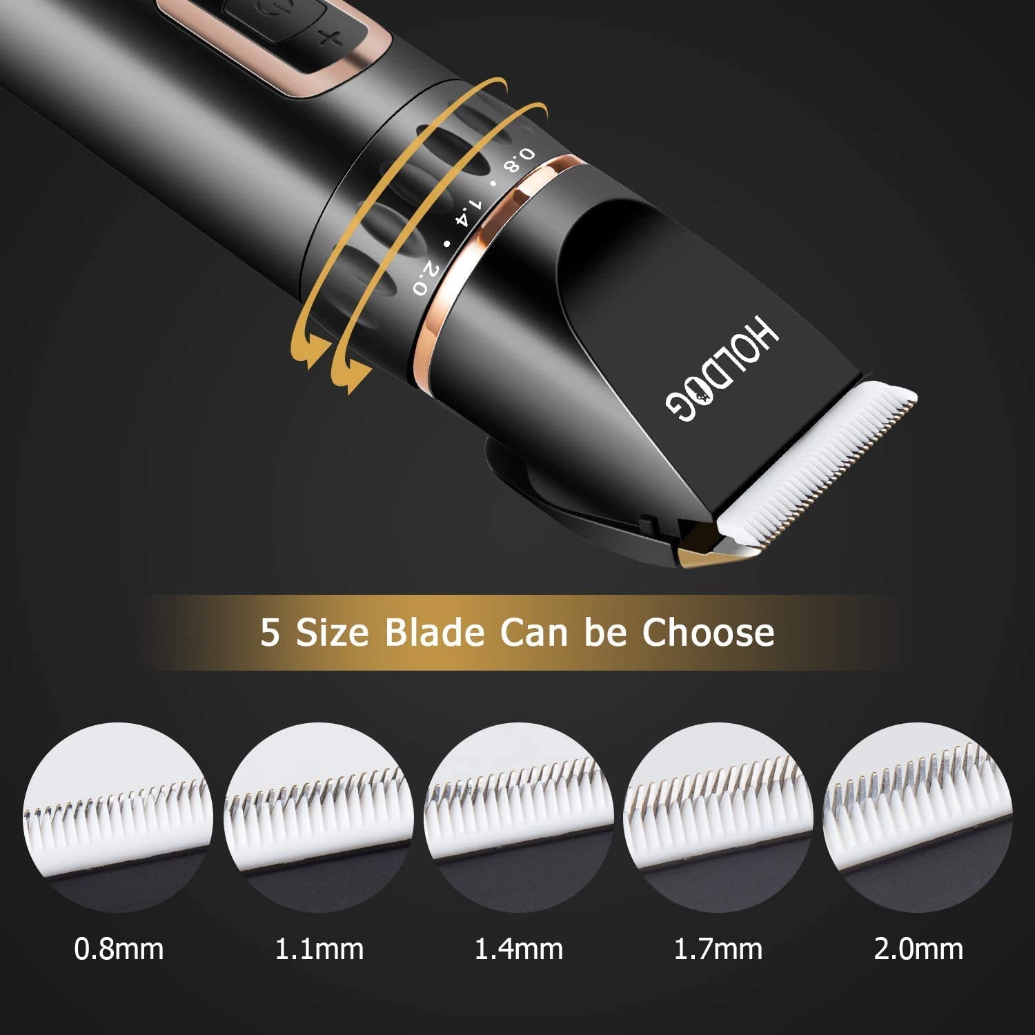 Holdog afilado preciso de 0.8 a 2.0 mm para retoques finos.