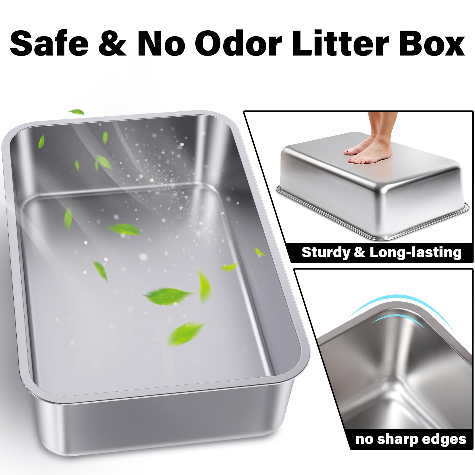 Holintan caja XL para gatos grandes, espacio cómodo para moverse