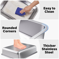 Holintan caja de litter acero inoxidable tamaño compacto para encajar en muebles
