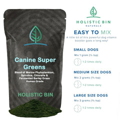 Holistic Bin Canina Super Verdes Cucharita Medidora para dosis rápidas