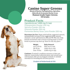 Holistic Bin Canina Super Verdes Mezcla para alimento canino diario