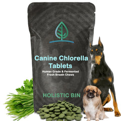 Holistic Bin tabletas de chlorella para perros: aliento más fresco y salud bucal