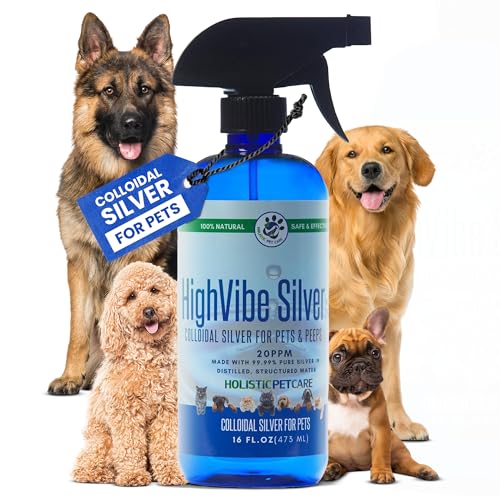 HOLISTIC PET CARE: botella del pulverizador de plata coloidal para uso diario en mascotas.