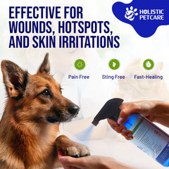 HOLISTIC PET CARE: apoyo suave para heridas superficiales sin irritación.