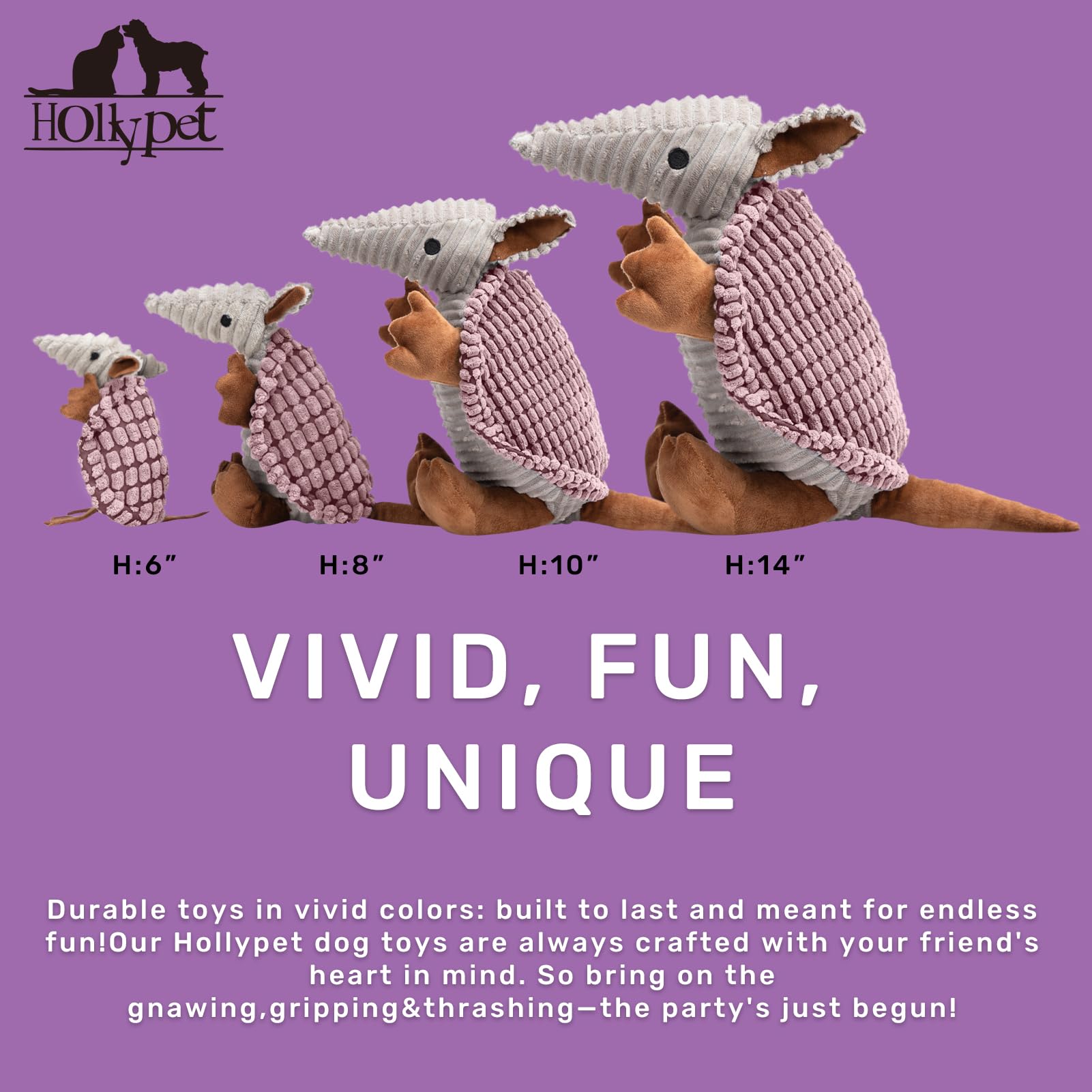 Hollypet Armadillo – diseño adorable para jugar y estimular la curiosidad.