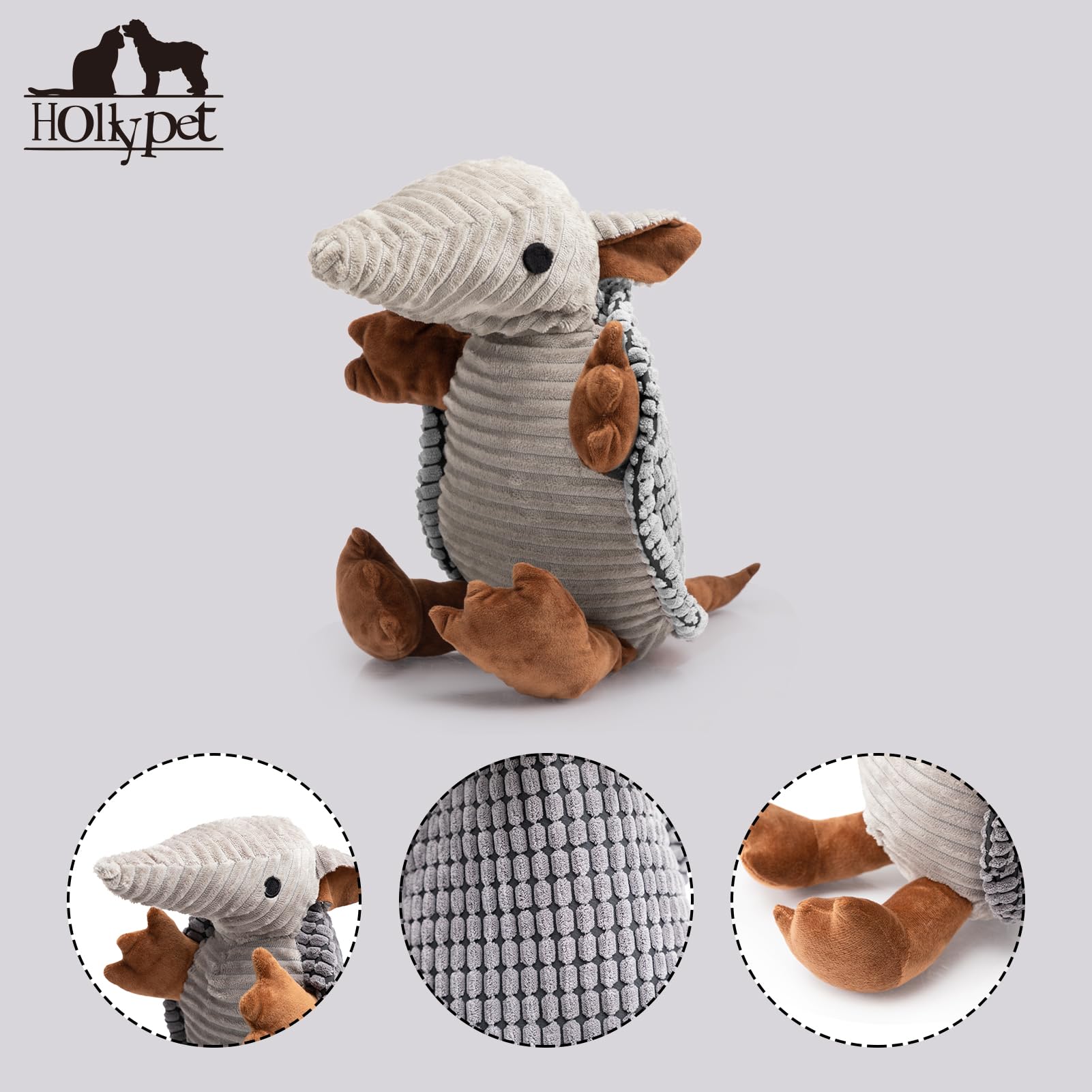 Hollypet Armadillo diseño llamativo ayuda a captar la atención del perro