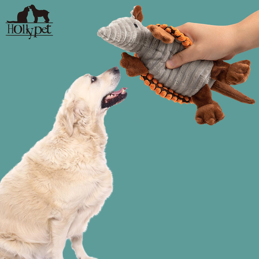Hollypet Armadillo duradero, hecho de materiales suaves para juego prolongado.