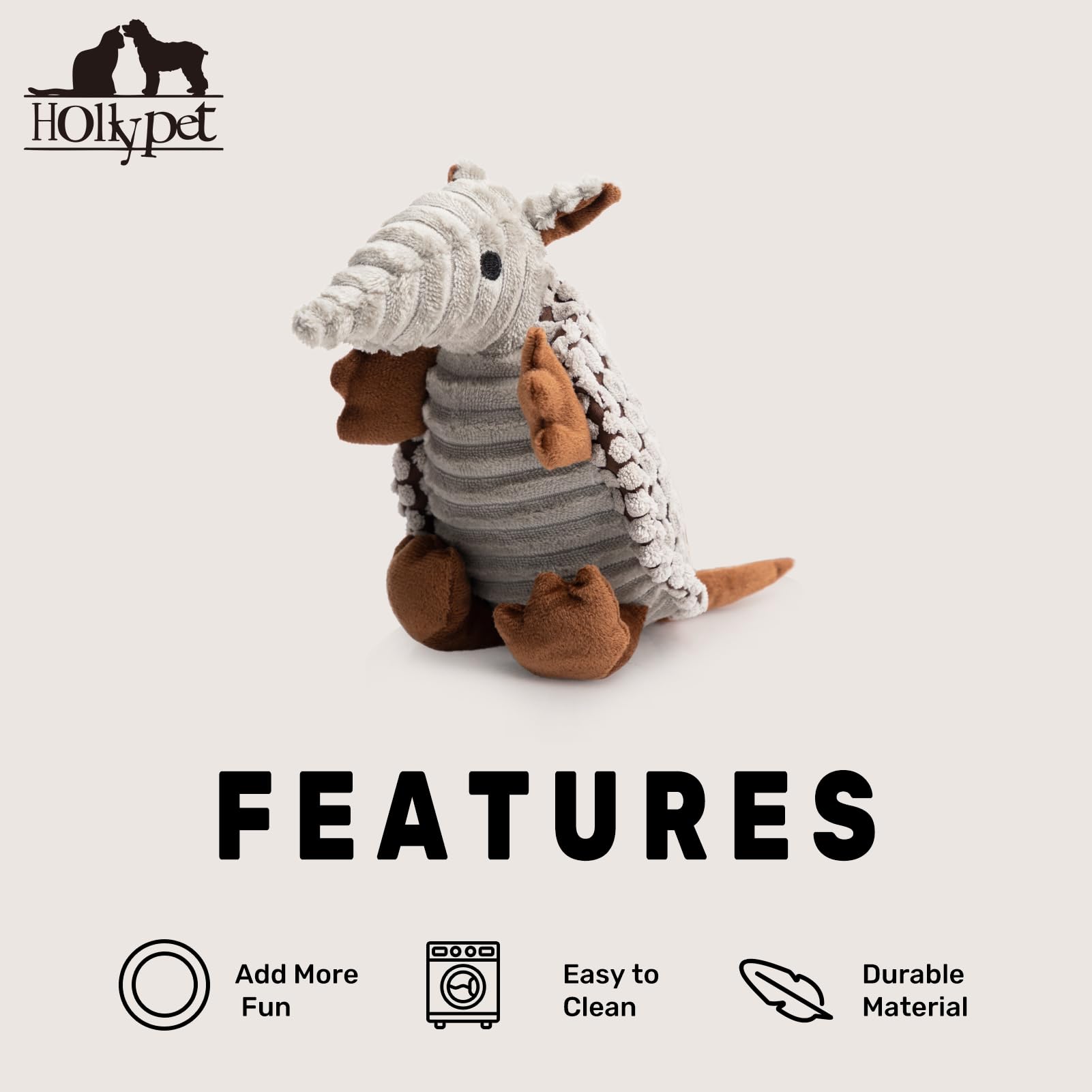 Hollypet Armadillo: ideal para perros pequeños y medianos, ofrece diversión sin ser excesivamente duro.