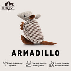 Superficie texturizada para masajear las encías durante el juego con el Armadillo.