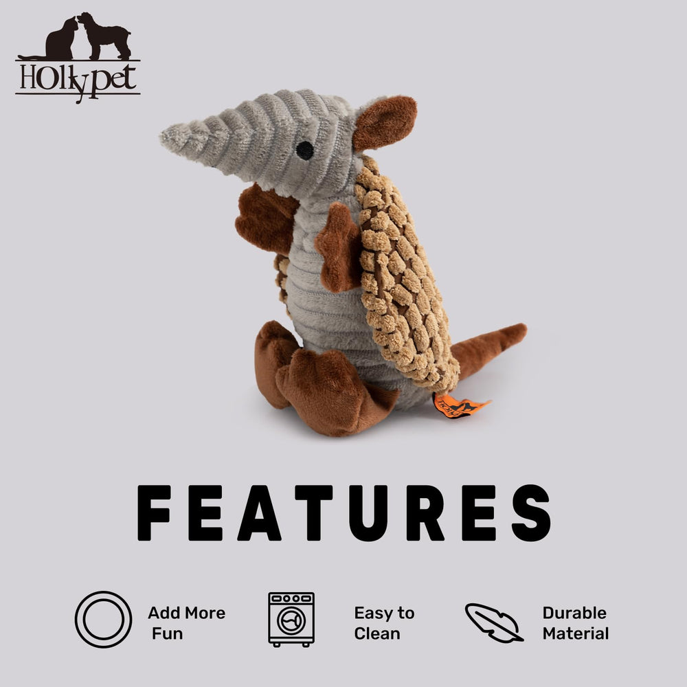 Regalo ideal de Hollypet Armadillo para perros, diversión supervisada.