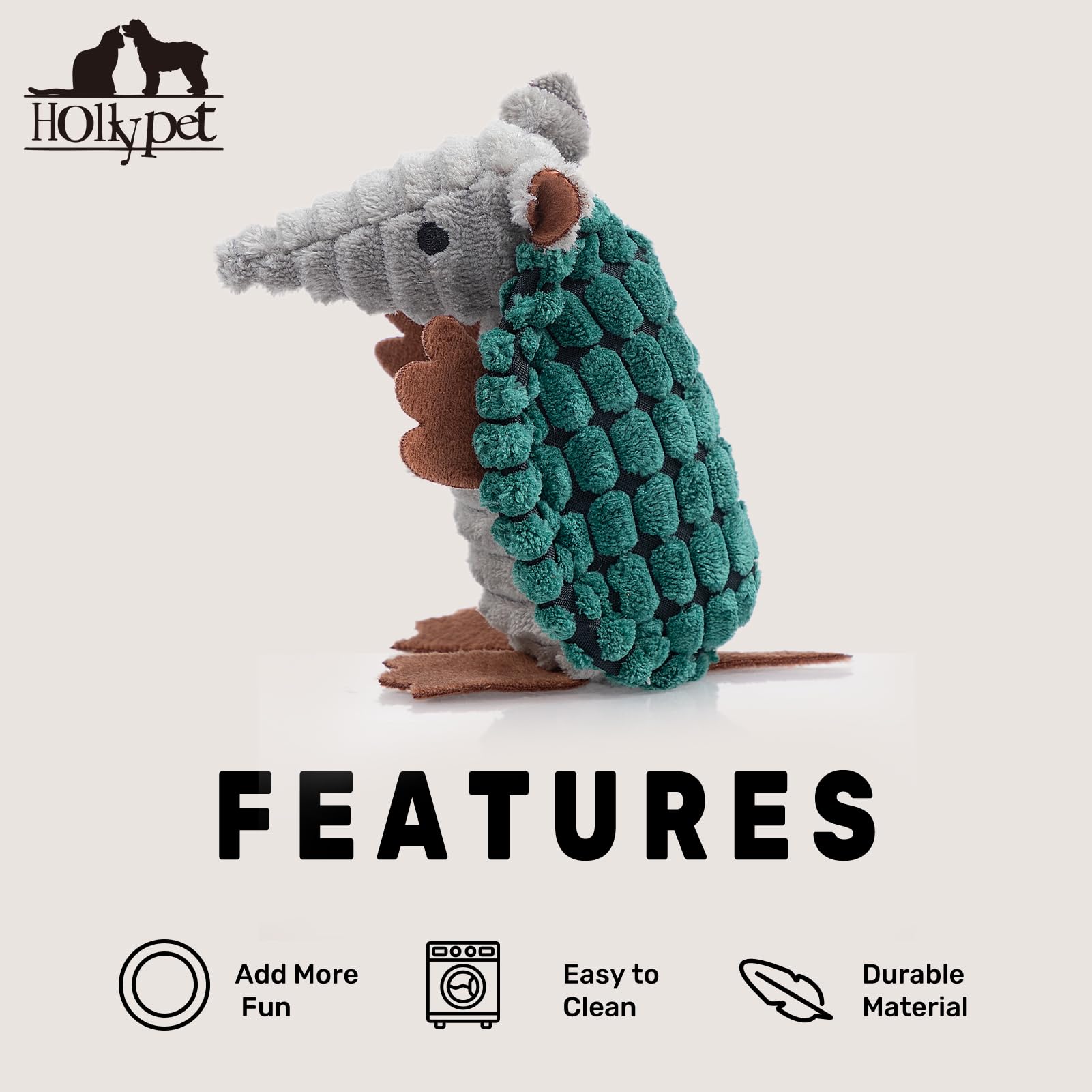 Supervisión necesaria con el Armadillo Hollypet para una experiencia segura.