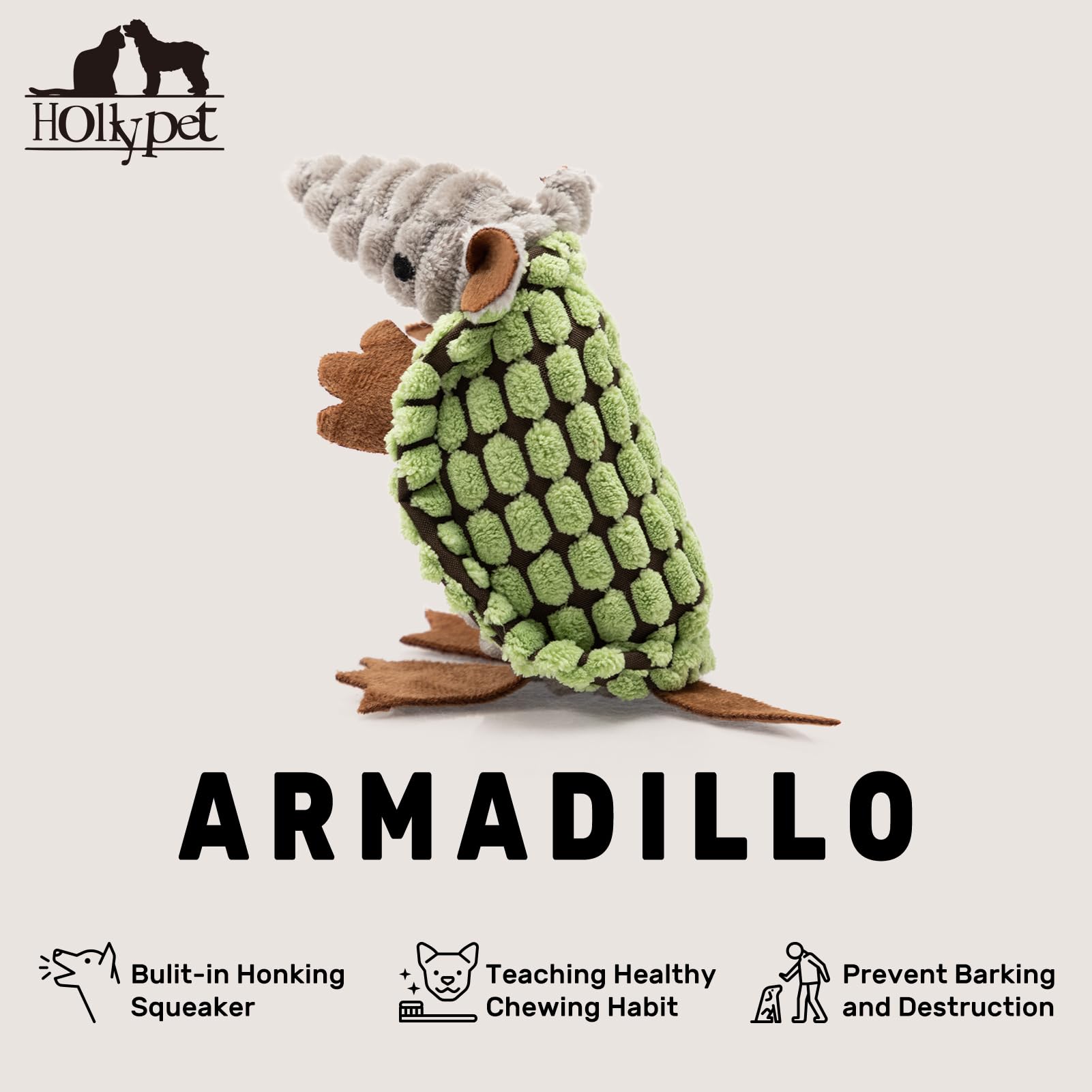 Hollypet Armadillo: textura suave que masajea las encías