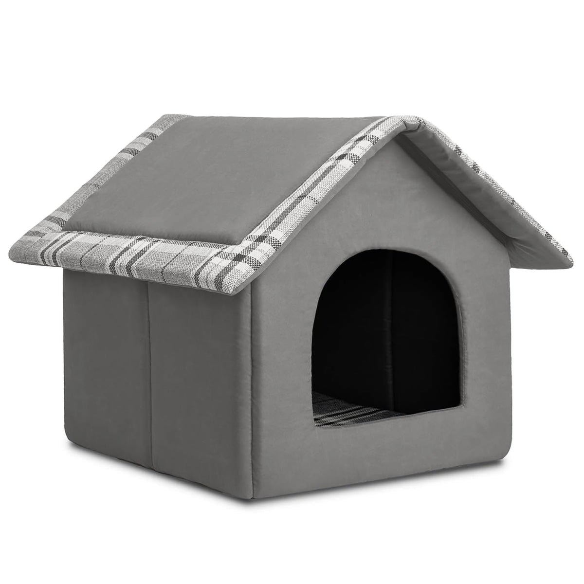 Hollypet cama cueva para mascotas, frente: refugio cálido y acogedor.