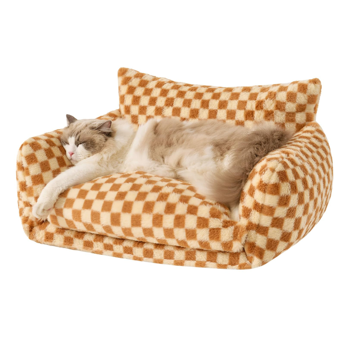 Cama para gato Hollypet con doble capa para descanso cómodo.