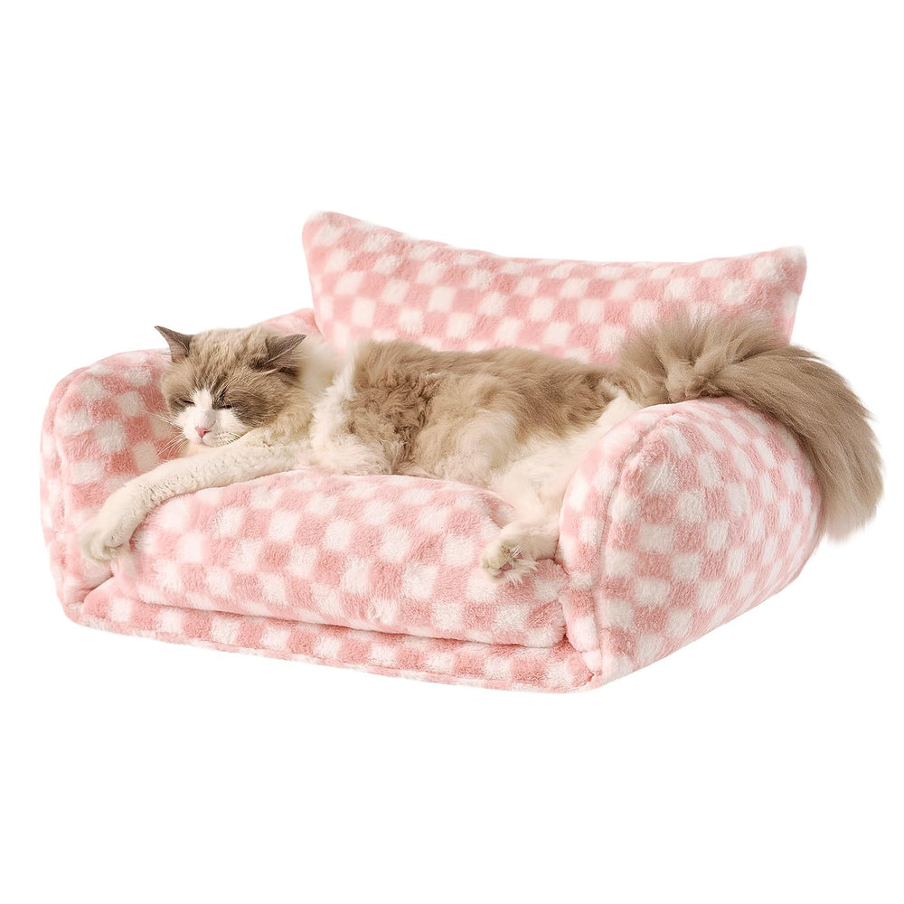Cama Hollypet para gatos con doble capa para descanso cómodo.