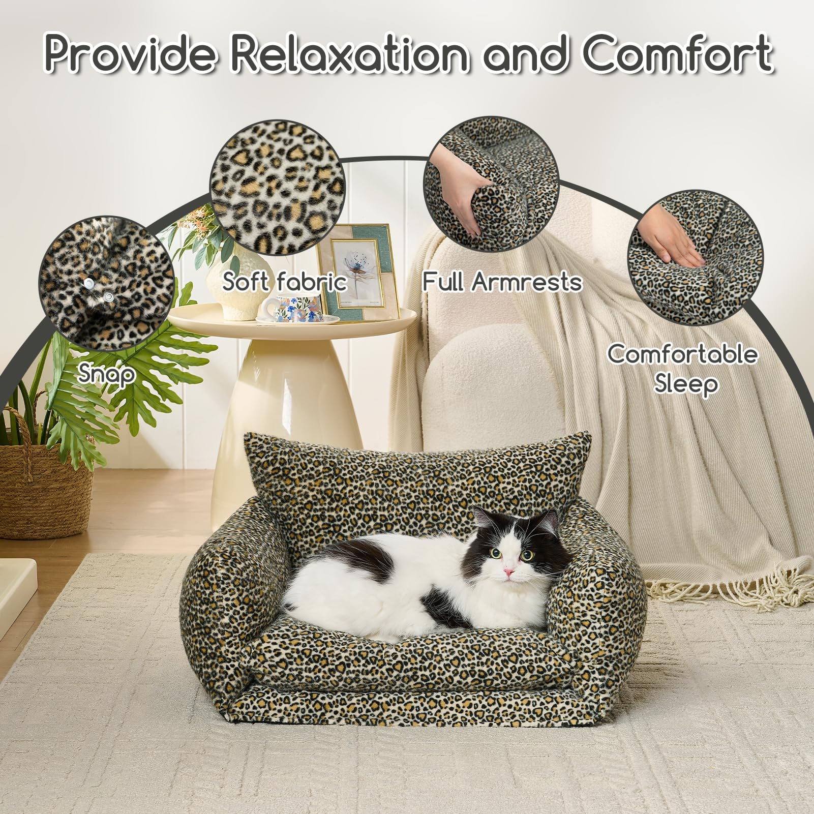 Hollypet Cama Gato Ensamblaje Fácil: listo para usar tras expansión.
