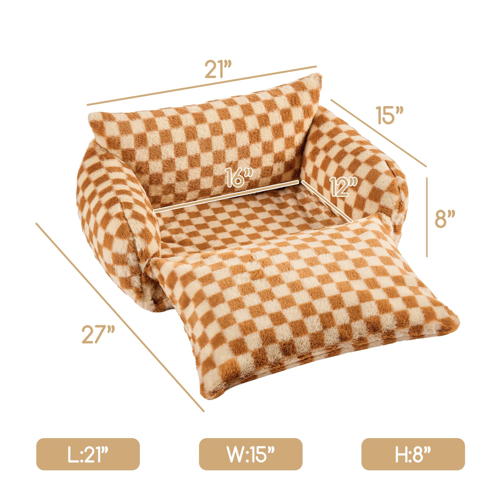 Hollypet cama gato con espuma tipo huevo para mayor soporte suave.