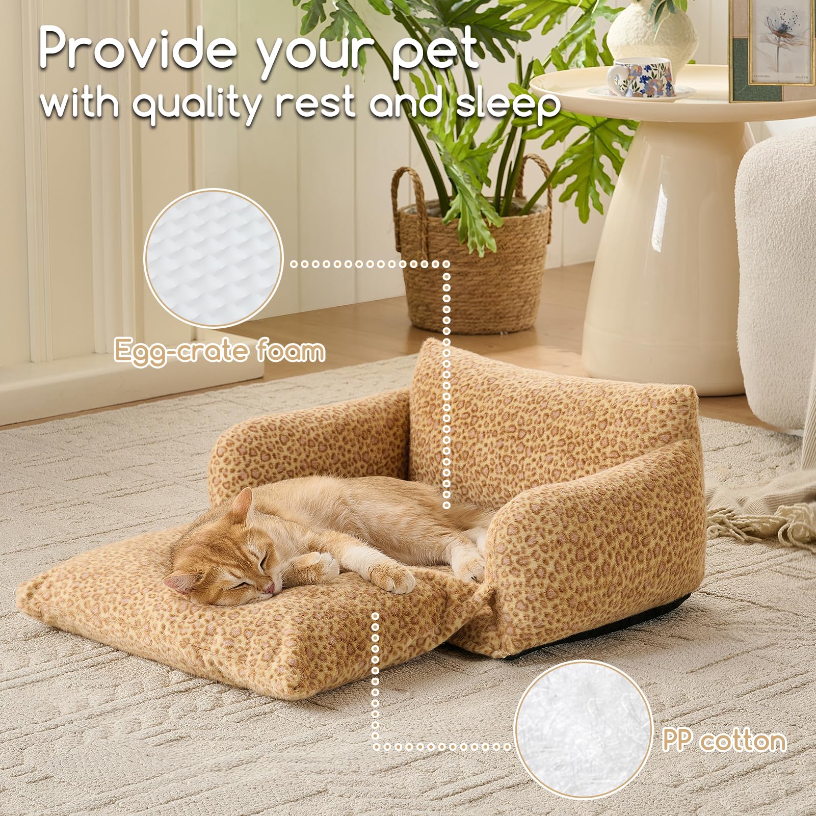 Cama Hollypet talla S con área de descanso amplia