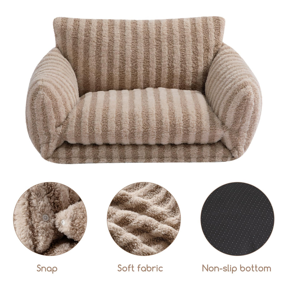 Cama para mascotas pequeñas Hollypet, interior suave y cálido para dormir.