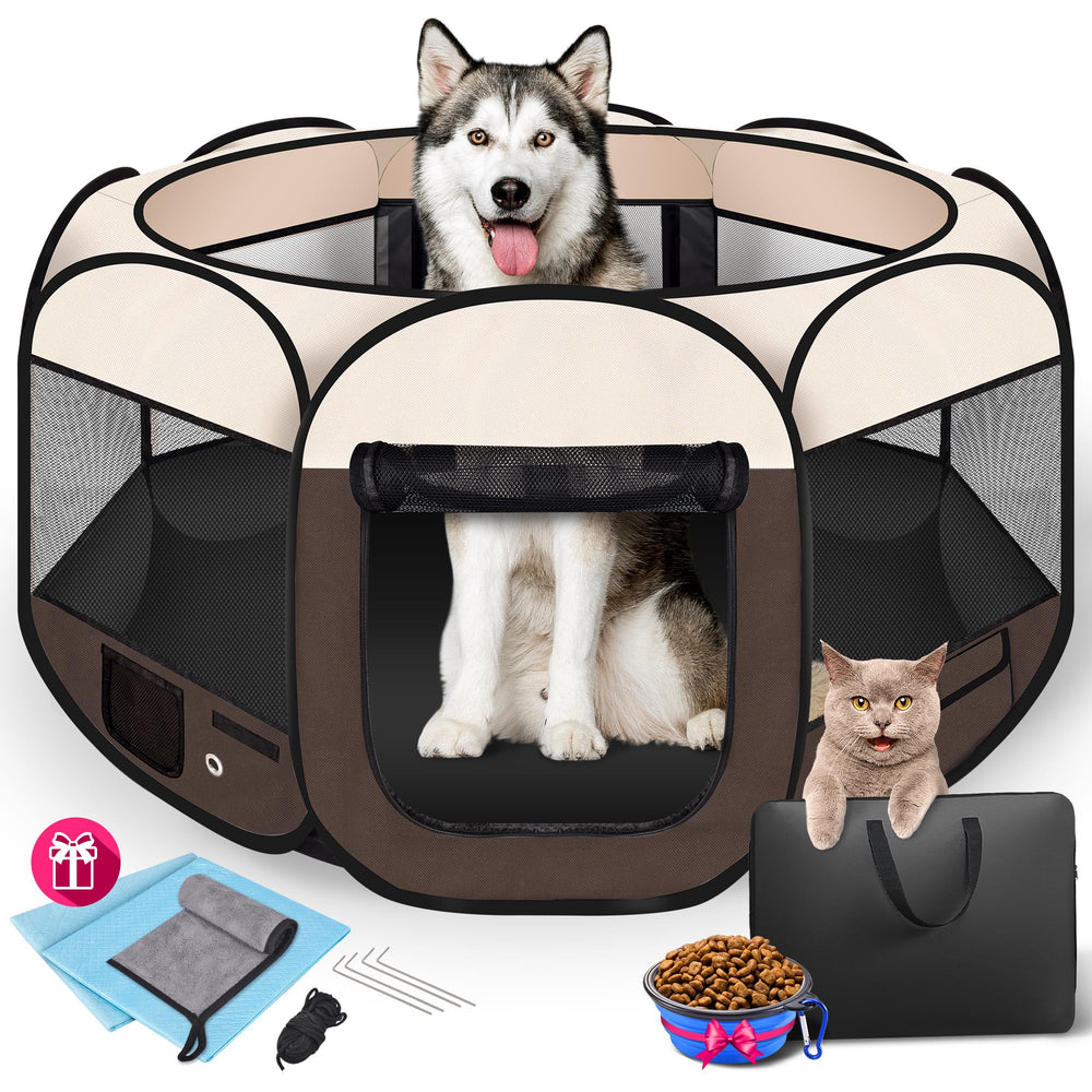 HOMAGICO playpen: perro interior espacioso para juego seguro