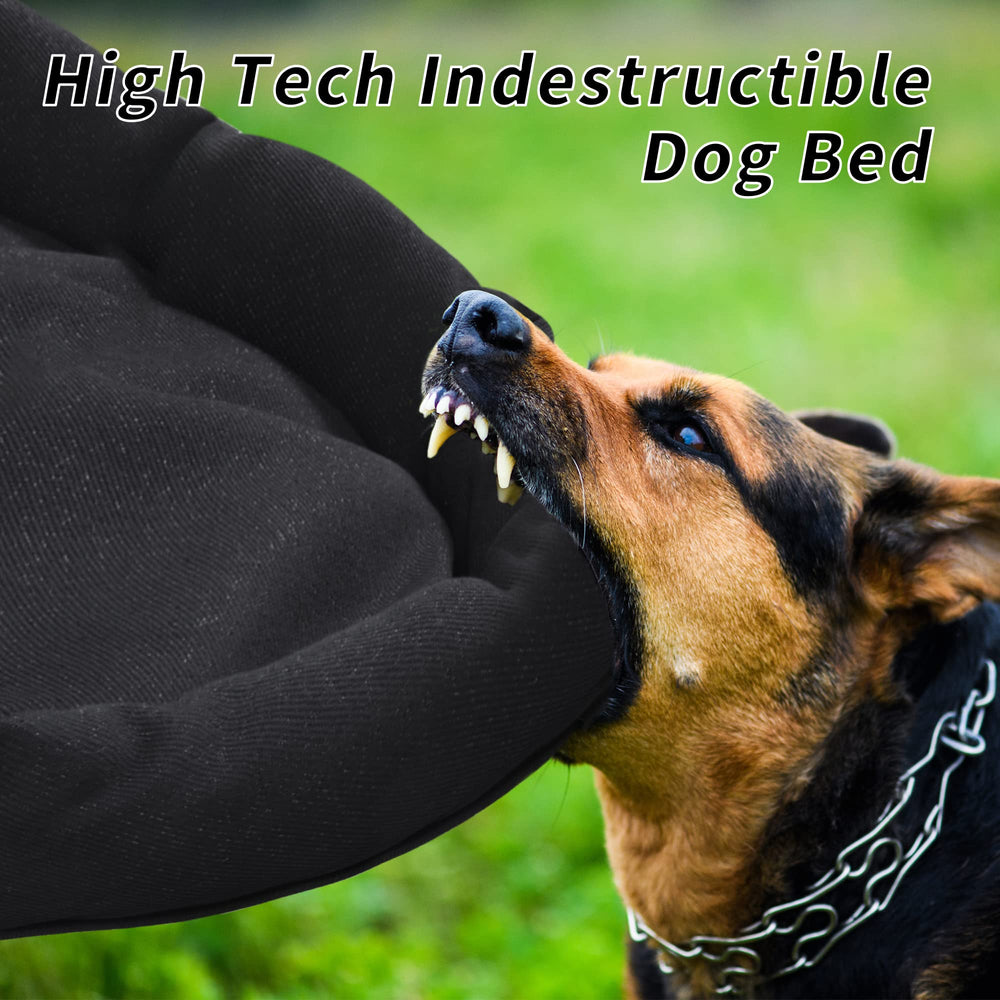 Cama HOMBYS indestructible con materiales duraderos para mordidas intensas.