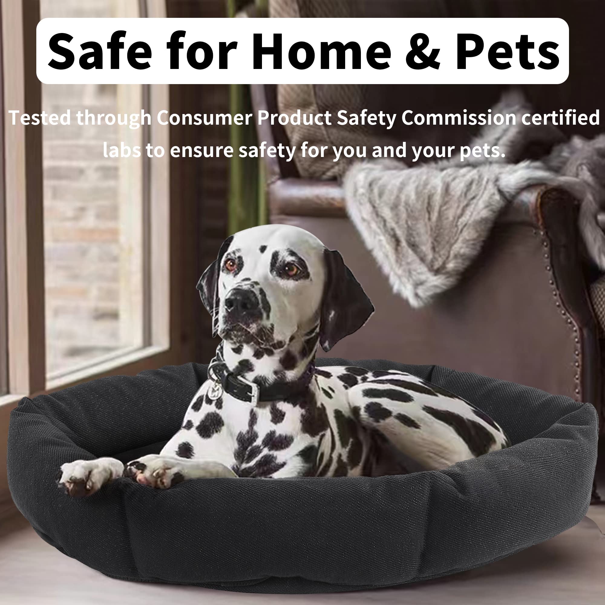 Cama para perros HOMBYS apta para lavado a máquina sin perder forma.