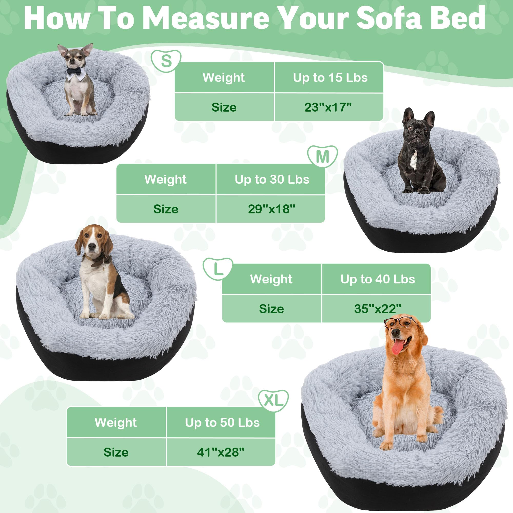 Cama HOMBYS ortopédica con reposacabezas para mayor comodidad.