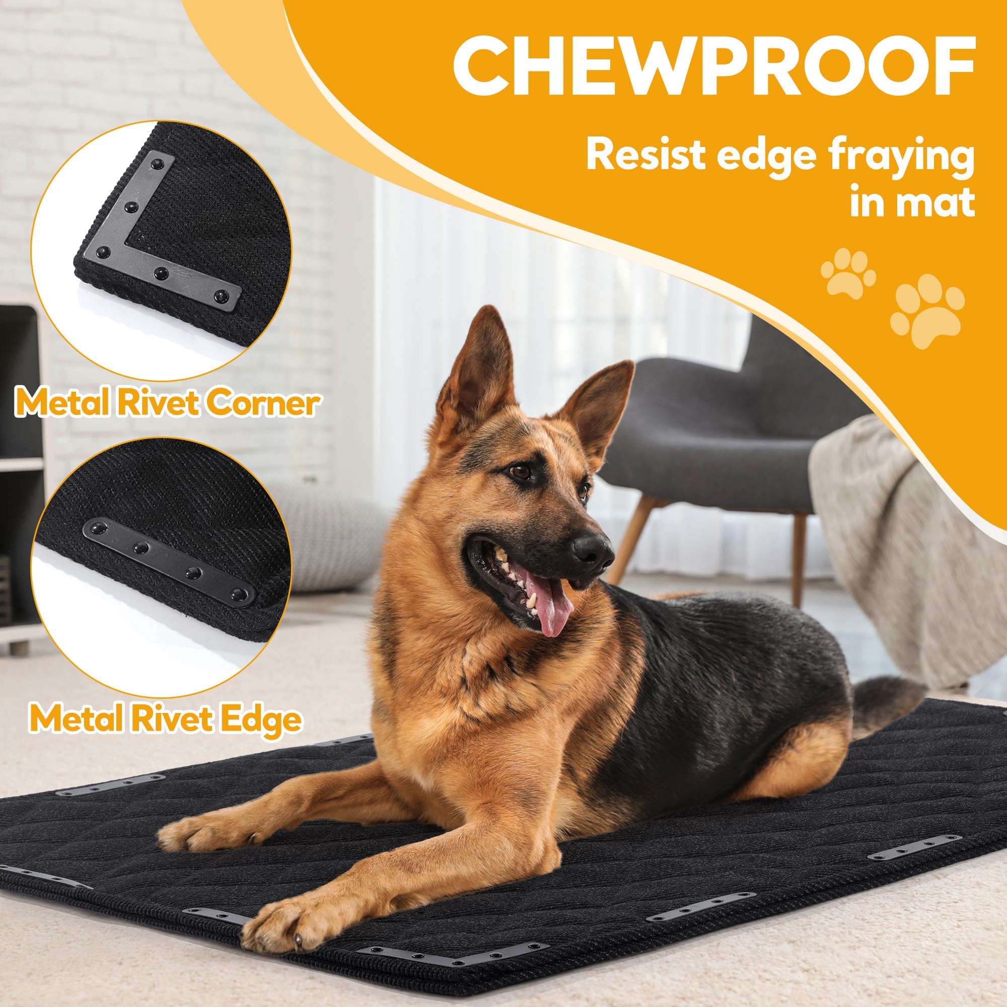 Cama de perro HOMBYS, tejido resistente para uso diario.