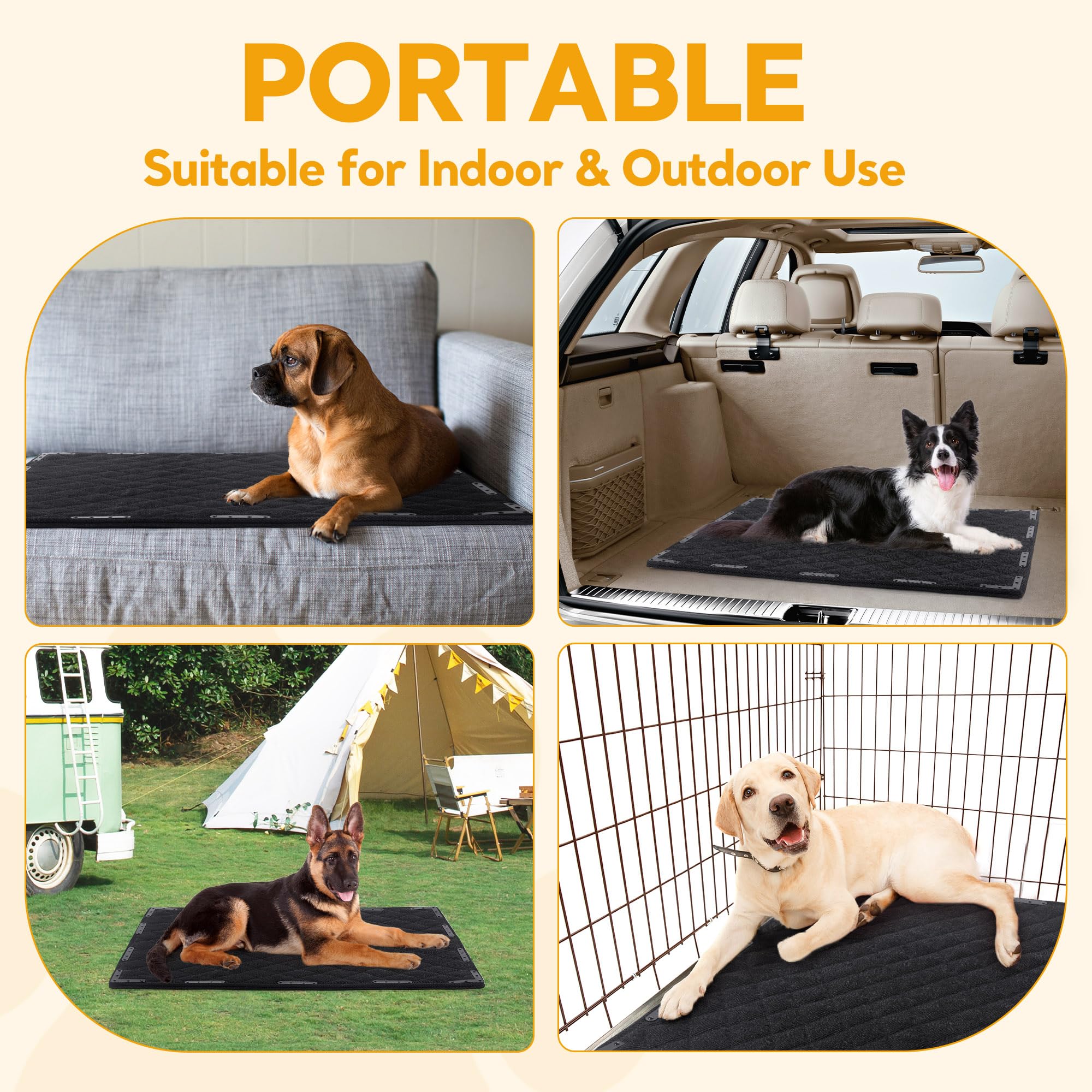 Uso interior/exterior de la cama HOMBYS para perros.