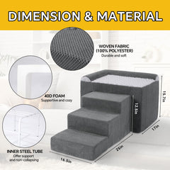 HOMBYS escaleras ergonómicas de tres pasos facilitan subir con seguridad.