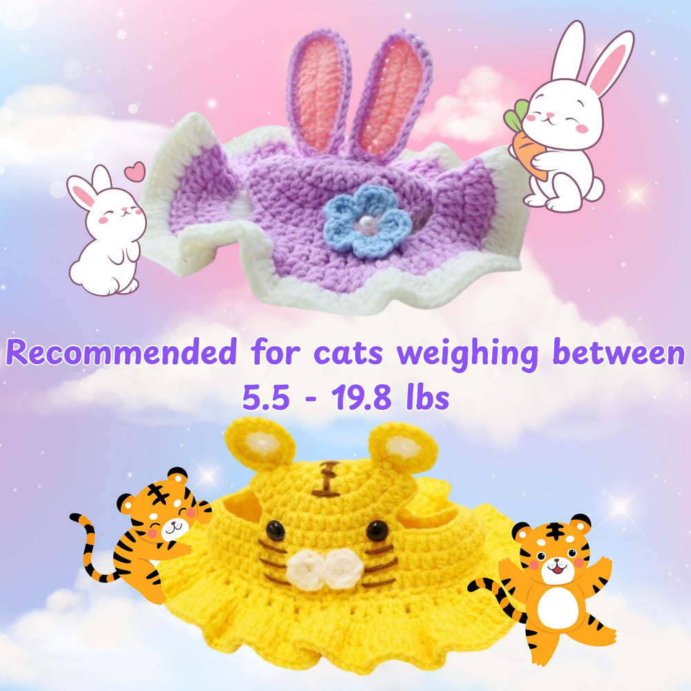 Gorro para gato Homedy Crafts con diseño conejo, estilo adorable para fiestas.