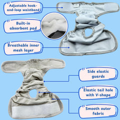 Homedy Crafts kit viaje lagarto gris lavable para salidas
