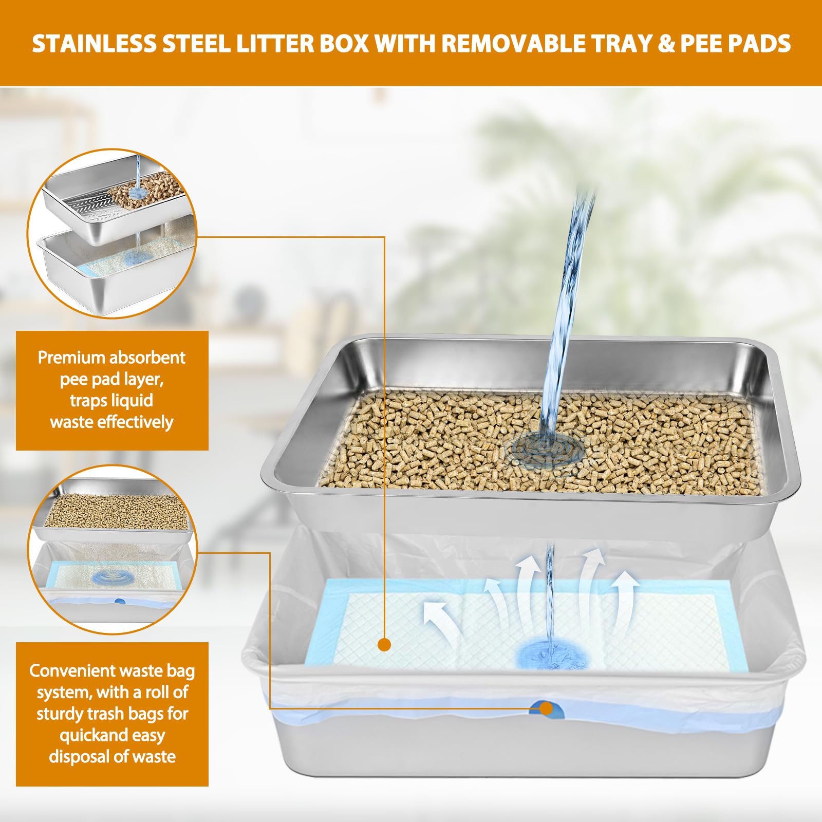 Acero inoxidable Homegroove con bordes redondeados para manejo seguro