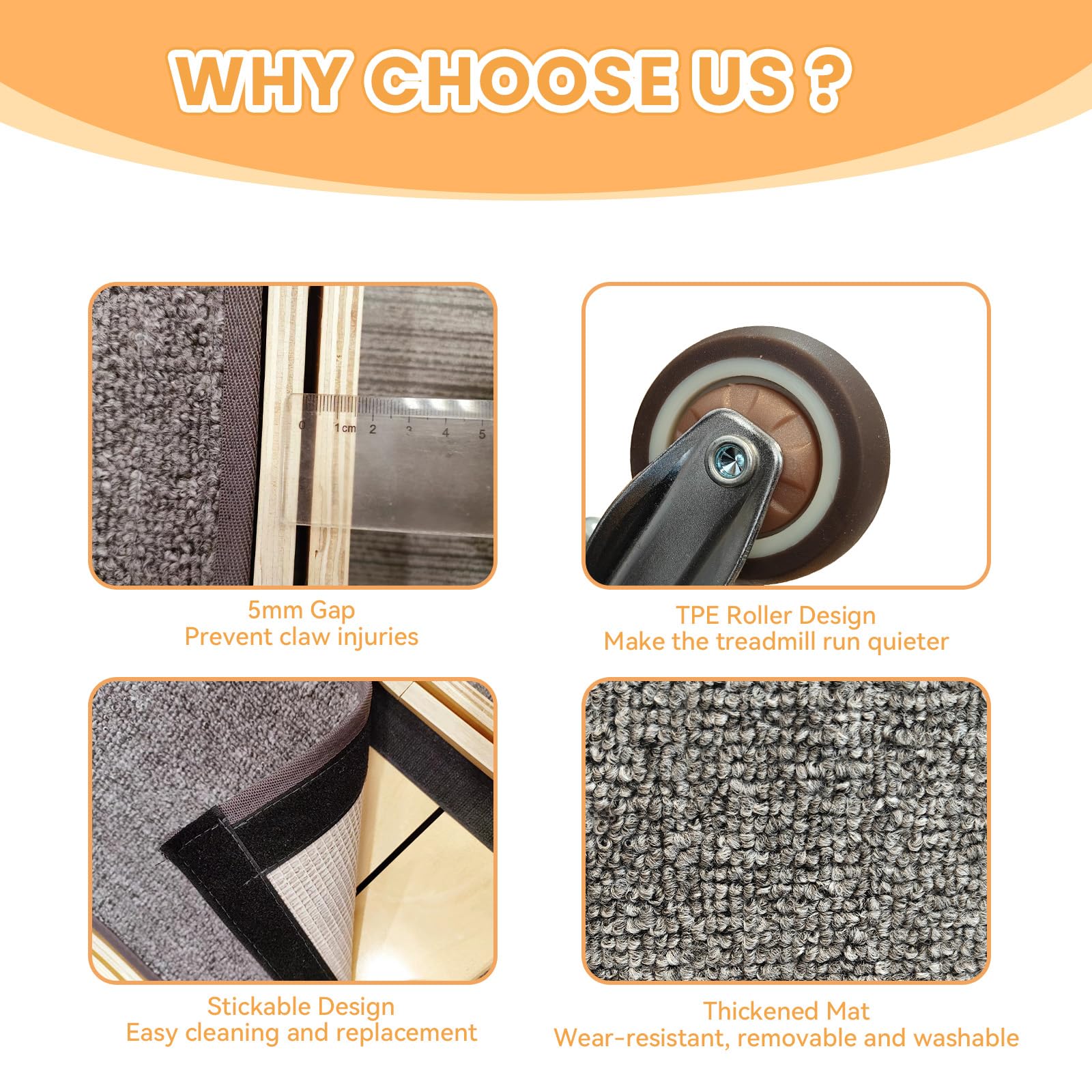 Ruedas TPE silenciosas de Homegroove reducen vibraciones para una experiencia tranquila.