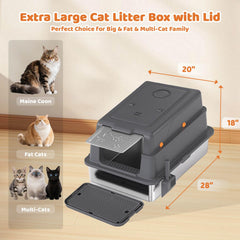 homegroove XXXL sistema-privacidad-3-en-1: adaptable para gatos grandes